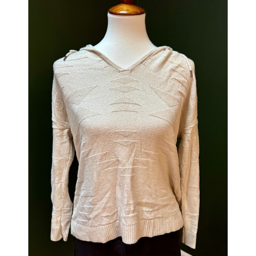 American Eagle Outfitters Cream Knit Pattern Hoodie Women's Size XS‎